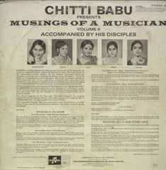 Chittibabu Musings of a Musician - Classical Bollywood Vinyl LP
