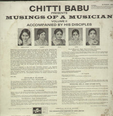 Chittibabu Musings of a Musician - Instrumental Bollywood Vinyl LP