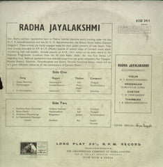 Radha Jayalakshmi - Compilations Bollywood Vinyl LP