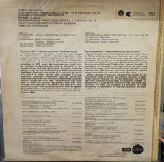 Tchaikovsky Piano Concerto No 1 Rachmaninov Piano Concerto No 2 Julius Katchen -1969 - English Vinyl Record Lp