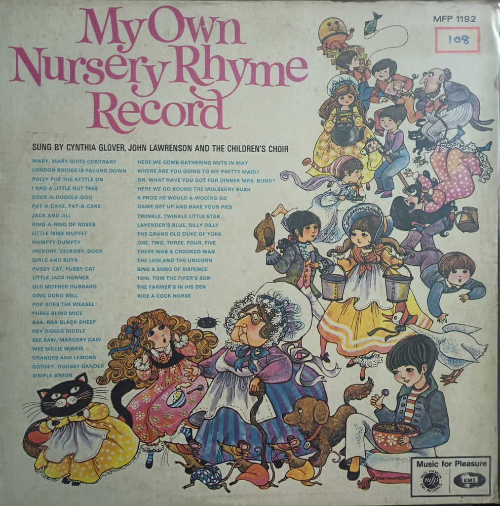 “MY OWN NURSERY RHYME RECORD” 1967,English vinyl LP - Bollywood Film Vinyl LP