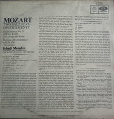 “MOZART – Two Salzburg divertimenti:” 1966,English Vinyl LP – Bollywood Film Vinyl LP
