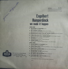 “ENGELBERT HUMPERDINCK – We made it happen”1970, English Vinyl LP – Bollywood Film Vinyl LP