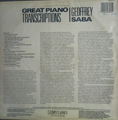 “GREAT PIANO TRANSCRIPTIONS”1987, English Vinyl LP – Bollywood Film Vinyl LP