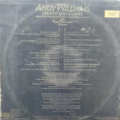 "ANDY WILLIAMS GREATEST LOVE CLASSICS" English vinyl LP