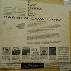 "12 EASY LESSONS IN LOVE CARMEN CAVALLARO" English vinyl LP
