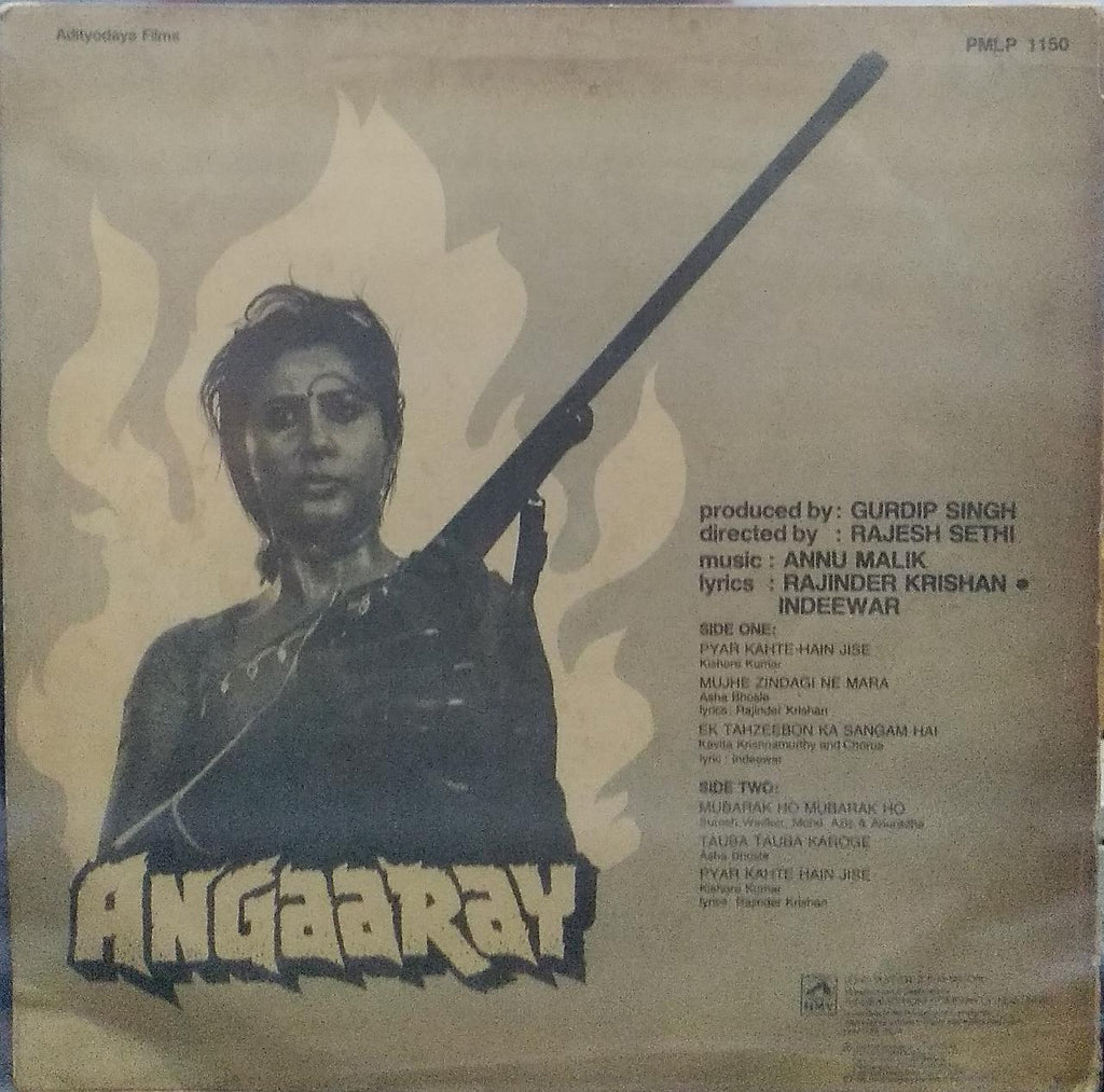 "ANGAARAY" Hindi vinyl LP