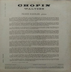 "CHOPIN WALTZES COMPLETE INGRID HAEBLER PIANO" English vinyl LP