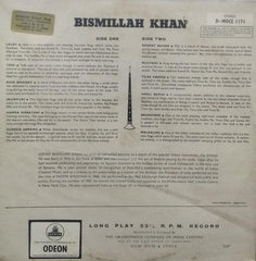 "BISMILLAH KHAN" Hindi vinyl LP